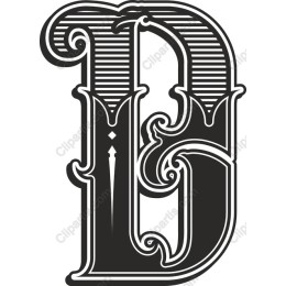 Ornate Vintage Letter D