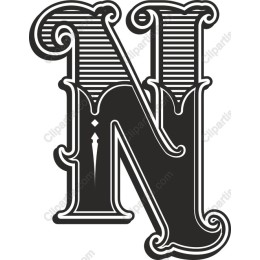 Vintage Letter N