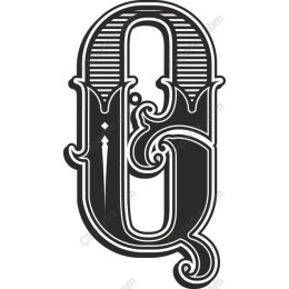 Elegant Decorative Letter Q