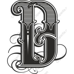 Ornate Vintage Letter D