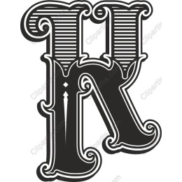 Vintage Ornate Letter 'K'
