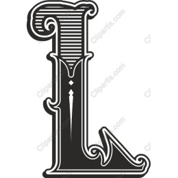 Vintage Style Letter L