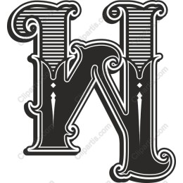 Vintage Ornate Letter N