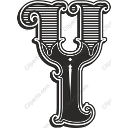 Stylized Vintage Letter Y