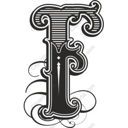 Ornate Vintage Letter F