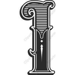 Victorian Style Letter I