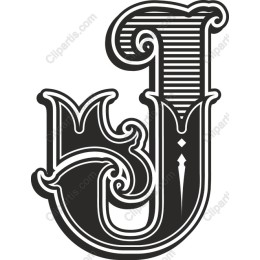 Elegant Vintage Letter J