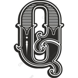 Elegant Ornate Letter Q