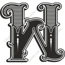 Vintage Capital Letter N Decorative