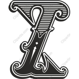 Ornate Vintage Letter L