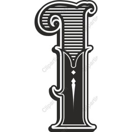 Vintage Decorative Letter 'I'