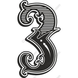 Ornate Number 3