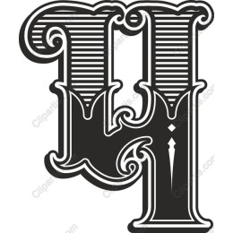 Elegant Vintage Letter 'H'