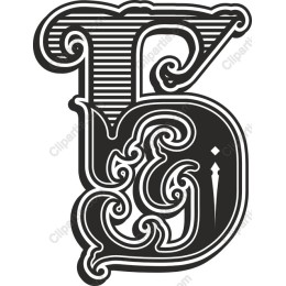 Vintage Ornate Letter B