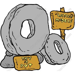 Whimsical Stone with Playful Signage