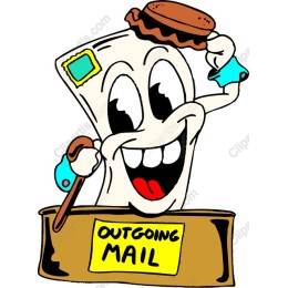 Cheerful Outgoing Mail Envelope