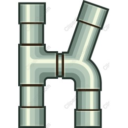 Industrial Pipe Letter K