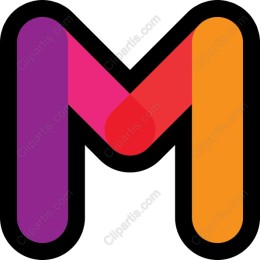 Vibrant Letter M