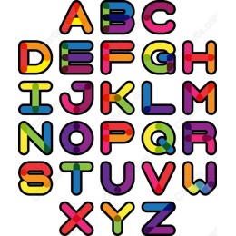 Colorful Alphabet Clipart Set
