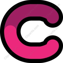 Trendy Pink Letter C