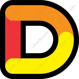 Colorful Letter D