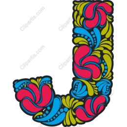 Floral Letter J