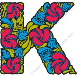 Floral Letter K work