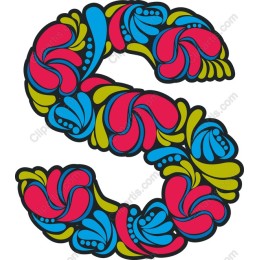 Vibrant Floral Letter