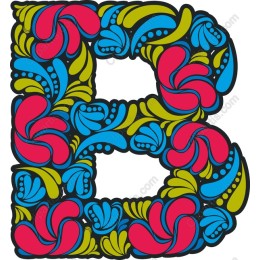 Vibrant Floral Letter B