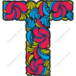 Floral Letter T