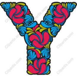 Floral Letter Y
