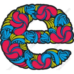 Floral Letter E