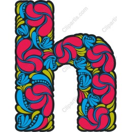 Vibrant Floral Letter H