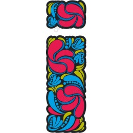 Vibrant Retro Floral Swirl