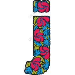Floral Letter J