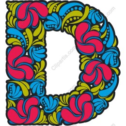 Floral Letter D
