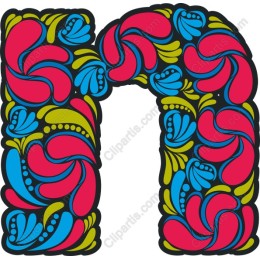 Floral Letter N