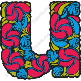 Floral Initial U
