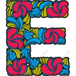Floral Letter E