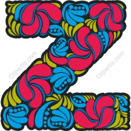 Vibrant Floral Letter Z