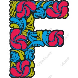 Floral Letter F