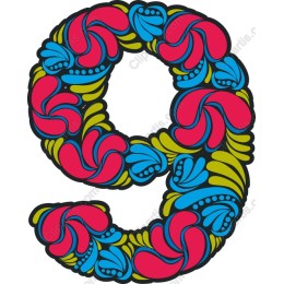 Vibrant Floral Number 9