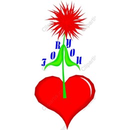 Vibrant Love: Heart and Flower