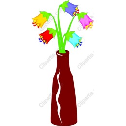 Colorful Flower Bouquet in Vase