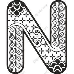 Decorative Letter N