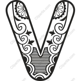 Ornate V Floral