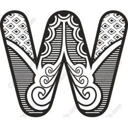 Ornate Letter W