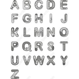 Artistic Alphabet Clipart Set