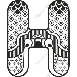Intricate Letter H