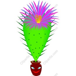 Whimsical Cactus with Colorful Bloom